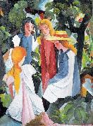 August Macke Vier Madchen oil painting artist